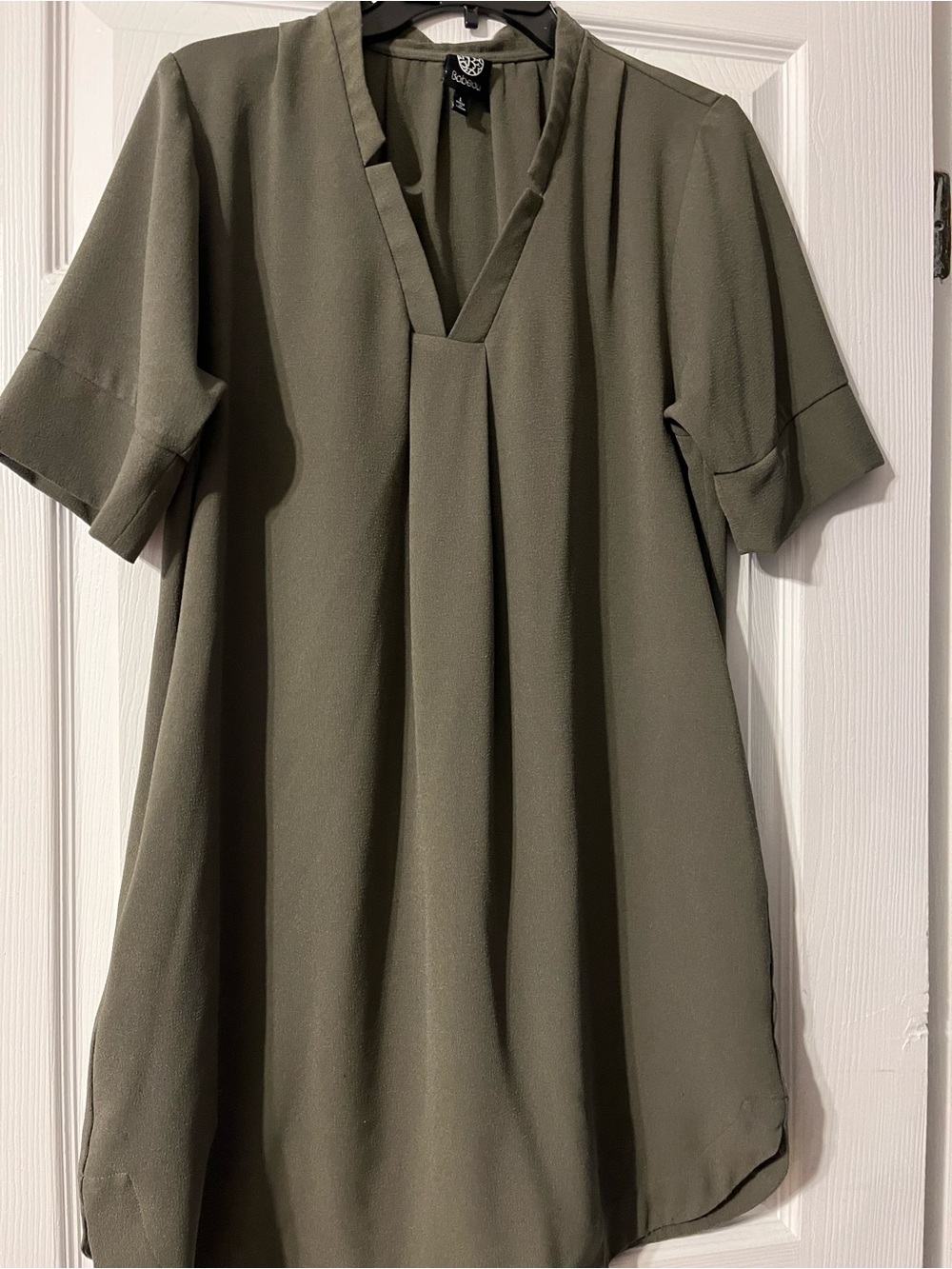 Olive Green V-Neck dress
